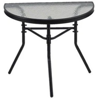 Стол пристенный арт.SC-096 1 уп.(каркас черн.,столешница стекло) "Garden story" 